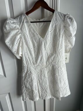 TCEC White Eyelet Romper